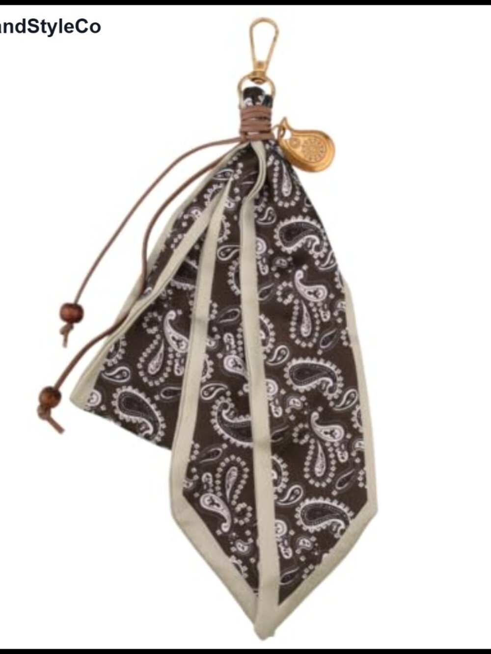 Boho Silk Scarf Keychain Bag Charm Western Ribbon Keyring Purse Accessory
